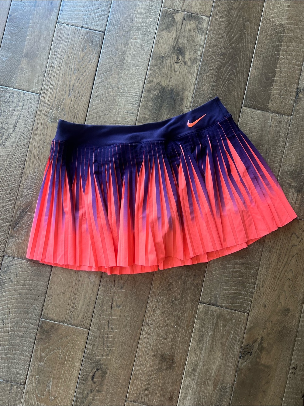 Nike Ombre Pleated Tennis Skirt - Purple & Neon Coral